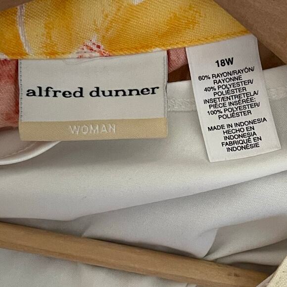 Alfred Dunner Top 18W Multicolor Floral Bloomcore Spring Boho Artsy - Picture 7 of 7